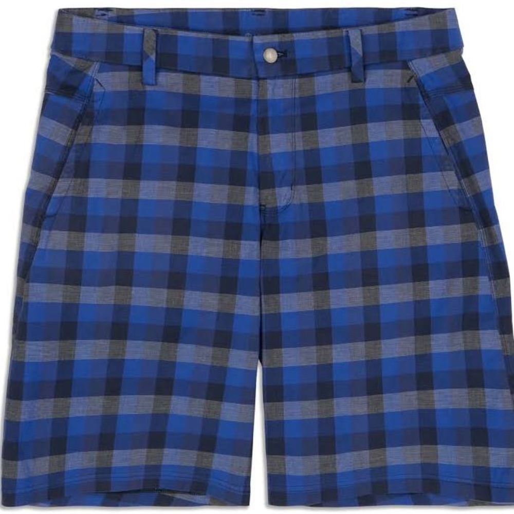Nwot Lululemon Kahuna Plaid Golf Shorts